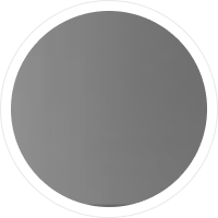 Ein monochromer grauer Kreis mit sanfter Schattierung auf weißem Hintergrund.